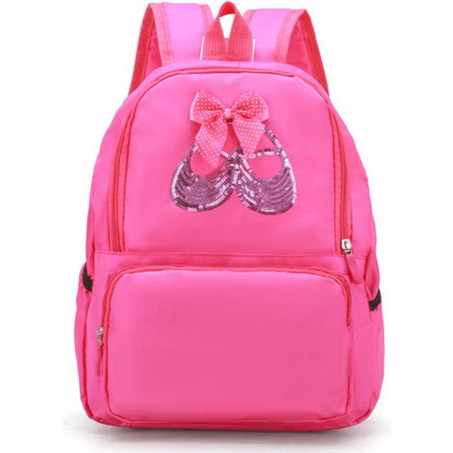 (a-rose) High Quality Sequined Shoes Image Girls Ballerina Backpack Ballet Dance Bags for Kids Lovely Students School Bag