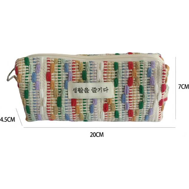 (StyleB) Colorful Rainbow Mini Canvas Cosmetic Bag Small Bag Coin Purse Pencil Cases