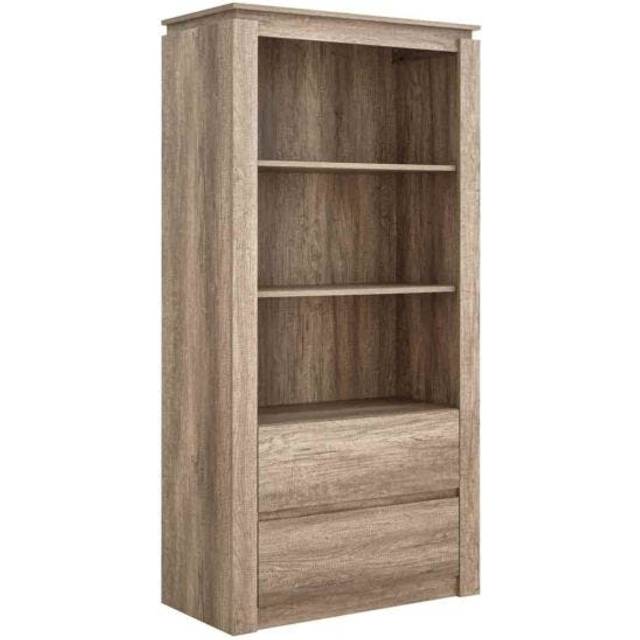 GFW Canyon Oak 2 Drawer Bookcase