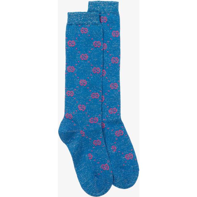 Gucci Teen Girls Blue Logo Socks - 34-37