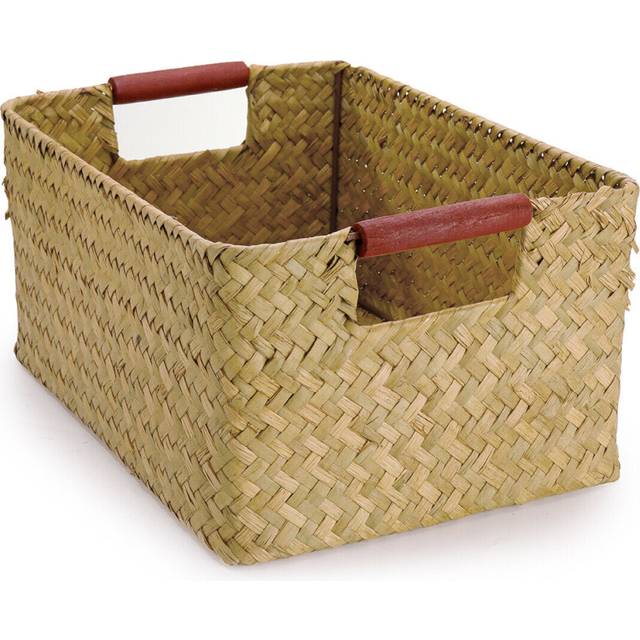 (Natural) Seaweed Woven Storage Basket Fruit Sundries Home Organizer Fruit Container