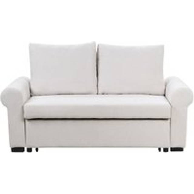 Fabric Sofa Bed Light Beige SILDA
