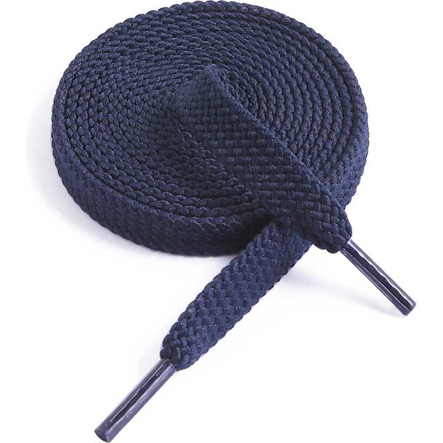 VSUDO Upgrade 32 Double Layer Weave Flat Shoelaces  516 Wide Flat Shoe Laces for Adults  Kids Sneakers or Athletic Shoes 1Pair-Navy Blue-80cM