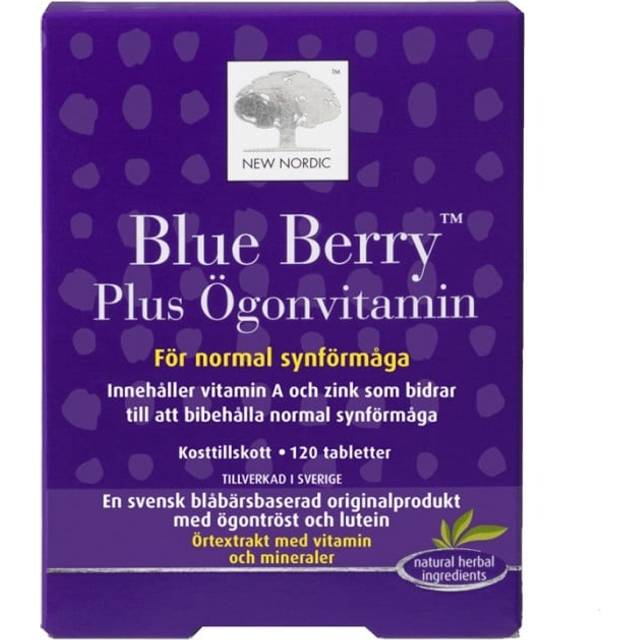 New Nordic Blue Berry Plus Ögonvitamin, 120 st