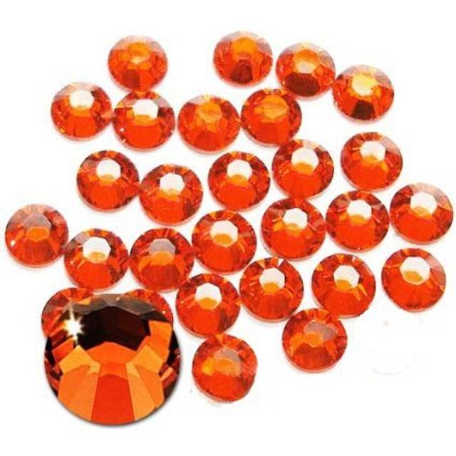 Jollin Glue Fix Crystal Flatback Rhinestones Glass Diamantes Gems for Crafting Nail Art Crafts Decorations Clothes Shoes 6.4mm (ss30 288pcs  Lt Siam)