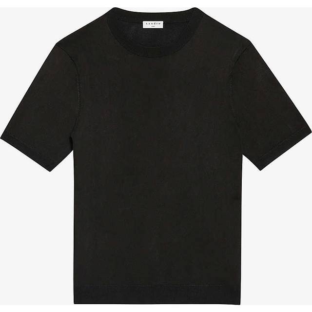 T-shirt en maille fine - Noir - XL