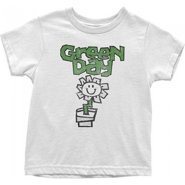 Green Day Childrens/Kids Flower Pot Cotton T-Shirt 9-10 Years white