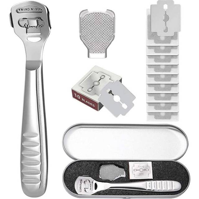 Callus planer foot file, stainless steel rasp files for foot care pedicure callus planer razor with box