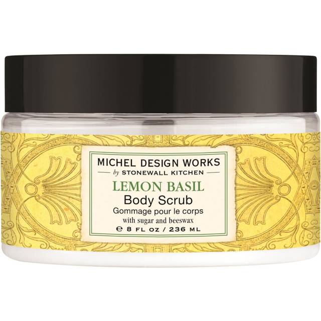 Body Scrub Exfoliating Michel Design Works Beeswax Sugar Lemon Basil