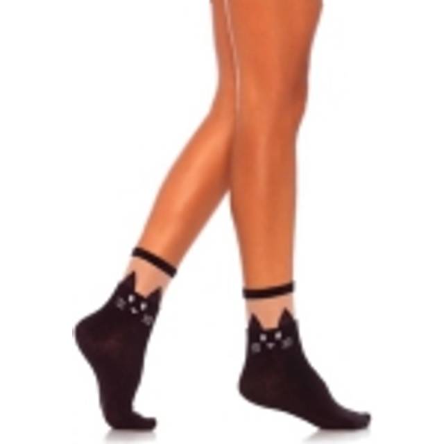 Black Cat opaque anklet with s