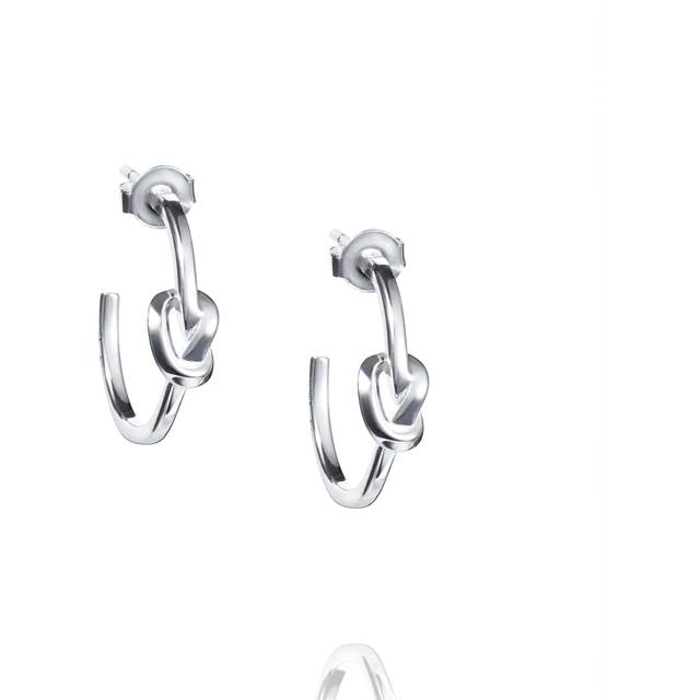 Efva Attling Love Knot Hoops ONE SIZE - SILVER