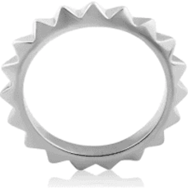 Ring pyramid thin silver