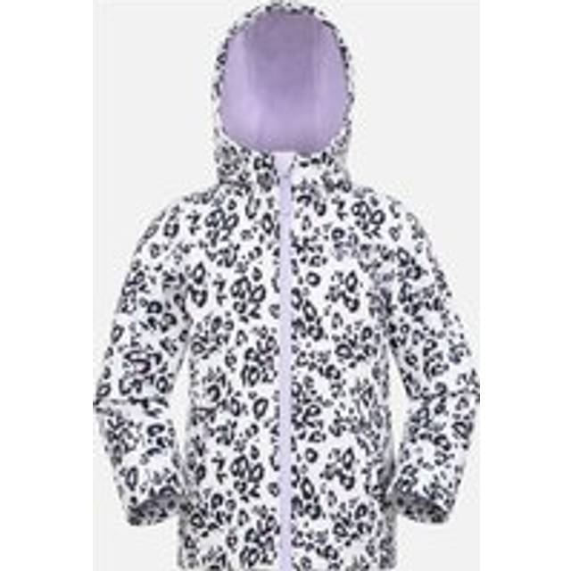 (5-6 Years, Cream/Black) Mountain Warehouse Childrens/Kids Exodus II Leopard Print Water Resistant Soft Shell Jacket