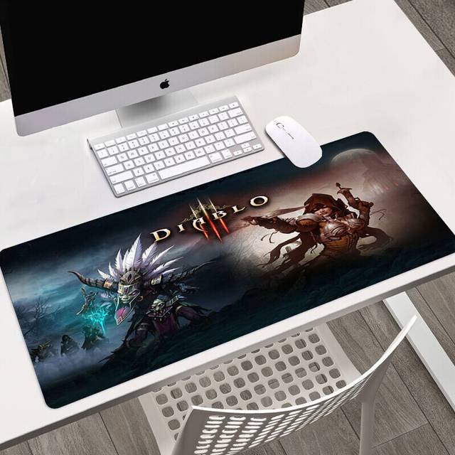(a-LMP-008 700x400x3mm) Diablo Game HD Printing Mousepad Large Mouse Pad Gaming Accessories Computer Lock Edge Keyboard Mat PC Desk Pad