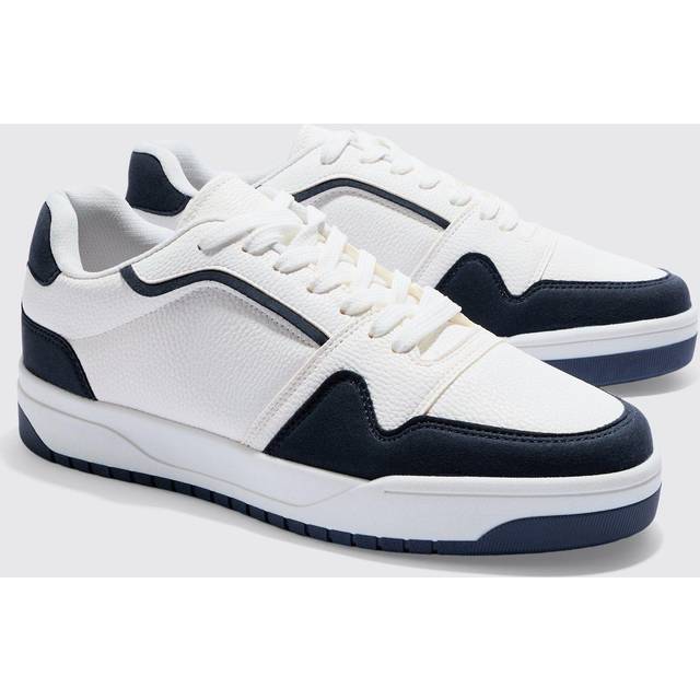 Chunky Sole Contrast Panel Trainers - White - 9