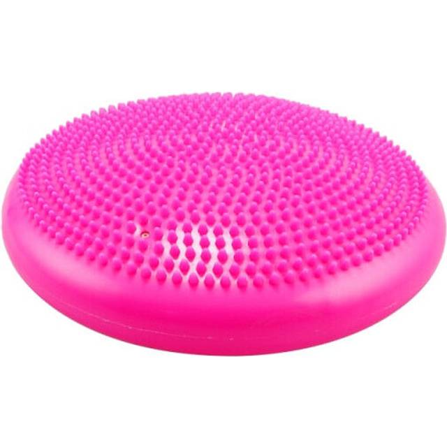 (Pink) Inflatable Yoga Massage Ball Durable Universal YogaFitness Wobble Stability Balance Disc Cushion Mat