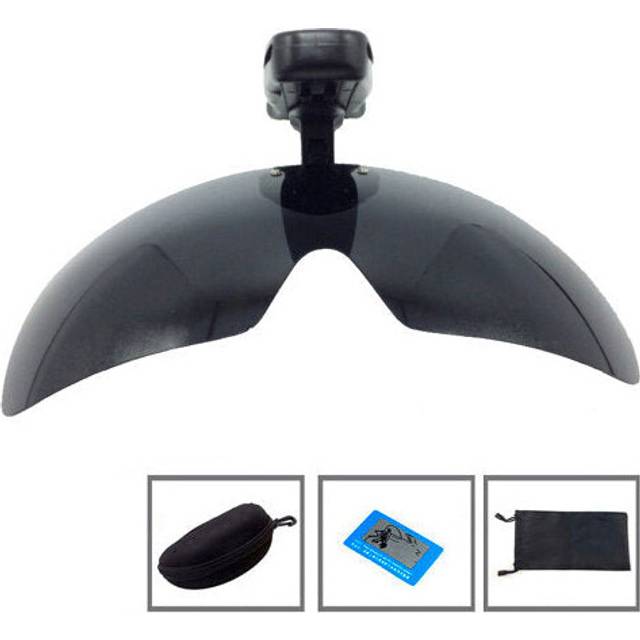 (Grey) Unisex Sunglasses Polarized UV Protection Clip-On Cap Lens Cycling Driving