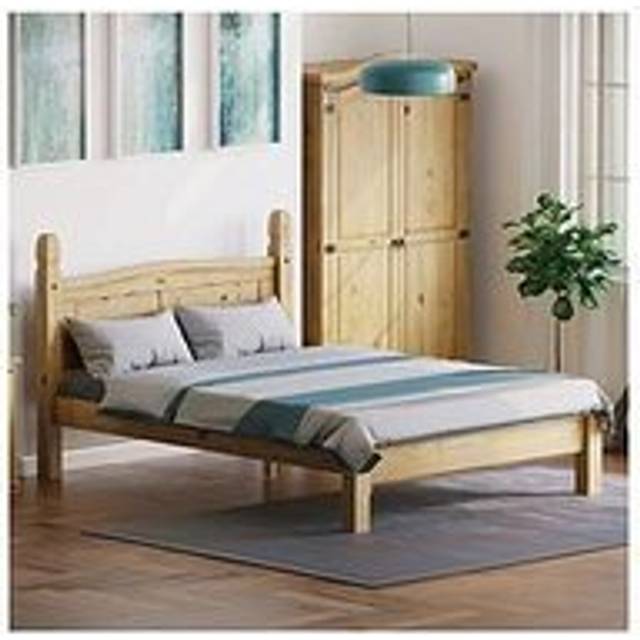 Vida Designs Corona Solid Pine Bed Frame - Low Foot End - Double