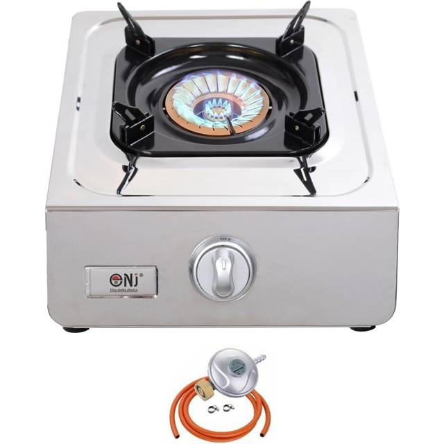 (Butane 28mbar Screw-On) Single Burner Gas Stove Portable Camp Indoor NSD11