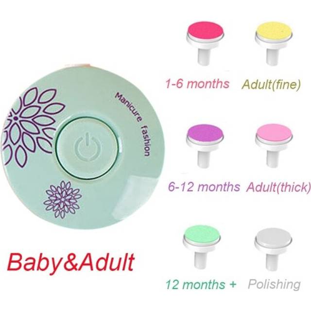 (Green) Electric Baby Nail Trimmer Kid Nail Polisher Baby Nail Clipper Cutter