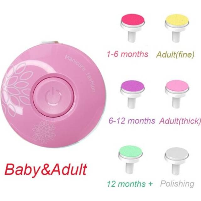 (Pink) Electric Baby Nail Trimmer Kid Nail Polisher Baby Nail Clipper Cutter