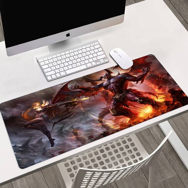 (a-LMP-004 600x400x3mm) Diablo Game HD Printing Mousepad Large Mouse Pad Gaming Accessories Computer Lock Edge Keyboard Mat PC Desk Pad
