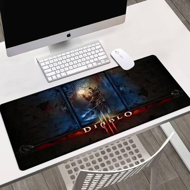 (a-LMP-023 180x220x2mm) Diablo Game HD Printing Mousepad Large Mouse Pad Gaming Accessories Computer Lock Edge Keyboard Mat PC Desk Pad