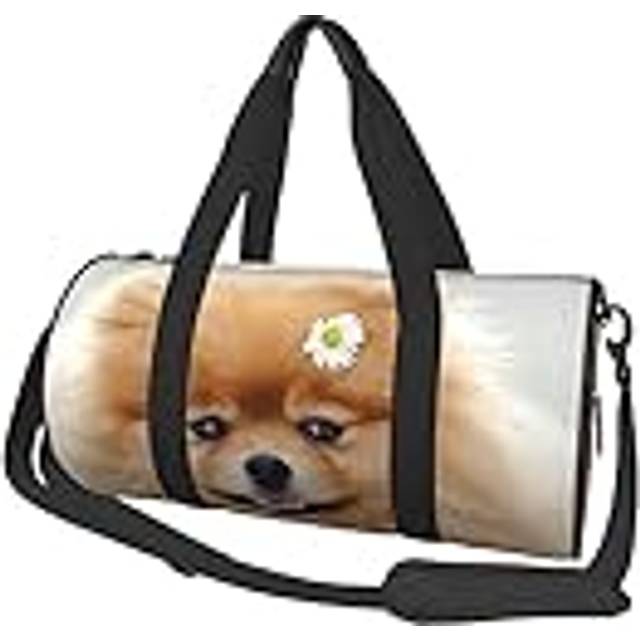 Pomeranian hund tryck duffelväska övernattningsväska stor kapacitet vikbar unisex gymväska för resor utomhus, svart, en storlek, Svart, En storlek