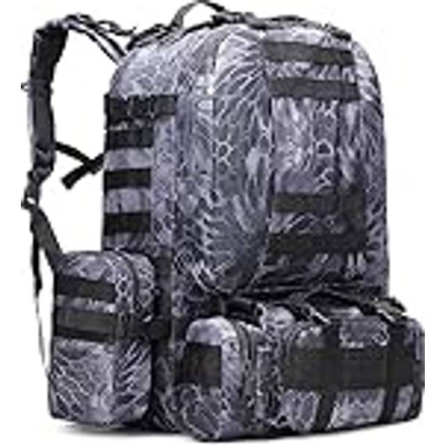 50L Assault Military Ryggsäck, Taktisk Ryggsäck, Stor Kapacitet Bergsklättring Kamouflage Ryggsäck, Lämplig For Resor, Camping (Color : D)