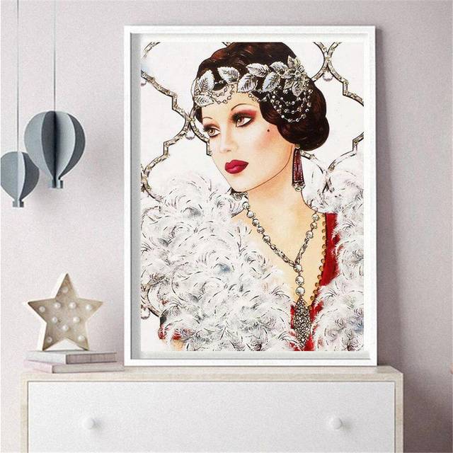 Diamond Embroidery Full Set Beauty Diamond Painting Full Round Rhinestone Stones Art Home Decoration 20X30CM