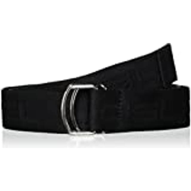 Men's DIESEL B-Tone Mens D Ring Belt Woven Solid Fabric Casual Waist Webbing Belt - Black - Size: 100 cm