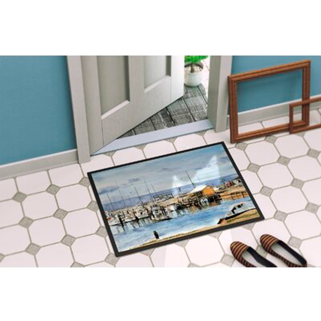 """""Caroline's Treasures The Pass Bait Shop Indoor or Outdoor Doormat  24"""""""" x 36""""""""  Multicolor"""""