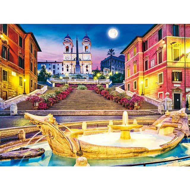 Full Drill 5D DIY Diamond Embroidery Beautiful Garden Diamond Painting Cross Stitch 20X30CM