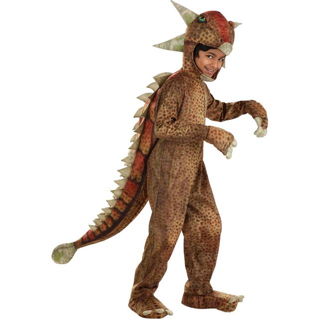 Ankylosaurus Dinosaur Kid's Costume | Prehistoric Dinosaur Costumes - Brown&#47;Green (XS)