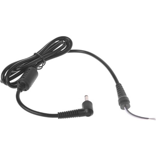 (a-Black) DC Power Adapter Cable L Shaped Plug Connector With Pin For ASUS S200E Laptop