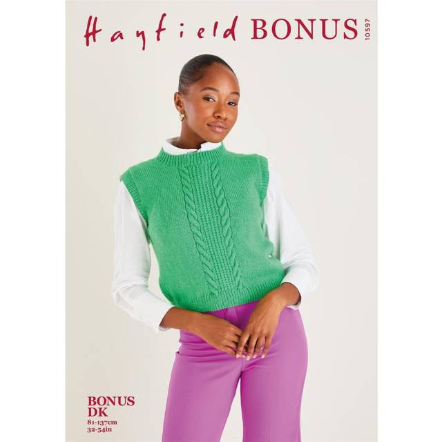 Hayfield Sweater Vest Knitting Pattern