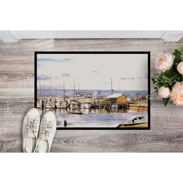 """""Caroline's Treasures Pass Bait Shop Indoor or Outdoor Doormat  24"""""""" x 36""""""""  Multicolor"""""