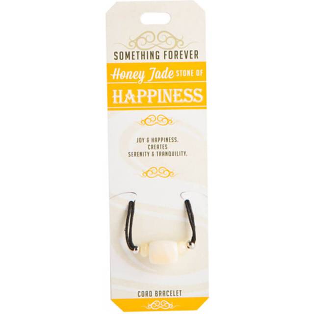 Wishstone collection honey jade stone stimulate happiness and joy cord bracelet