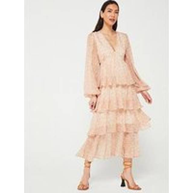 Ashton Ruffle Midi Dress - Ditsy Animal Sorbet Print, 8