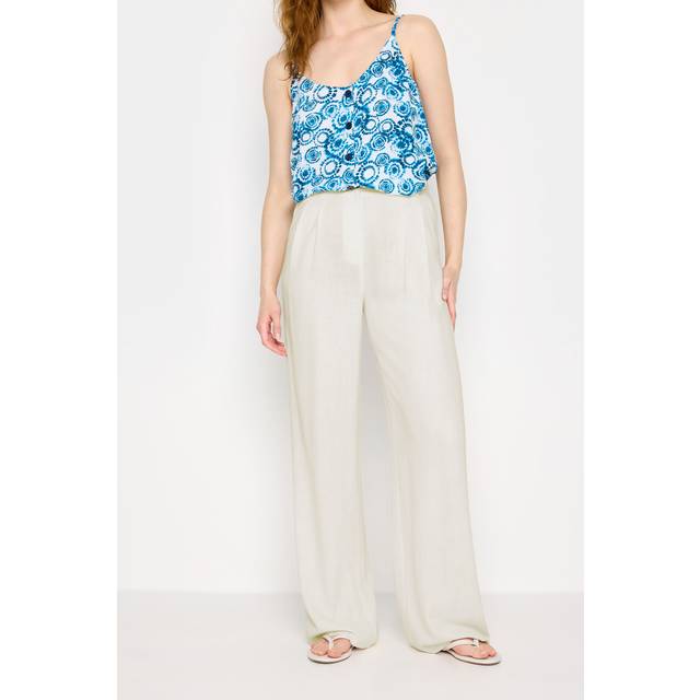 Lts Tall White Linen Wide Leg Trousers Ex Long > 22 Lts | Tall Women's Linen Trousers - Ex Long 22
