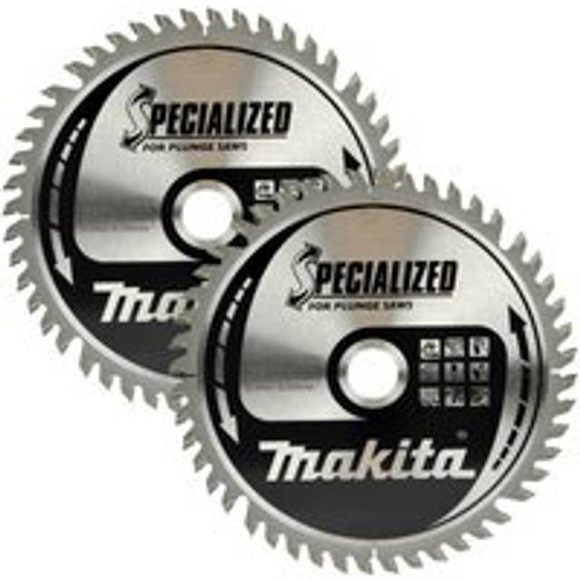 2x Makita B-56708 165mm x 20 48 Teeth Cordless Plunge Saw Blade DSP600 SP6000