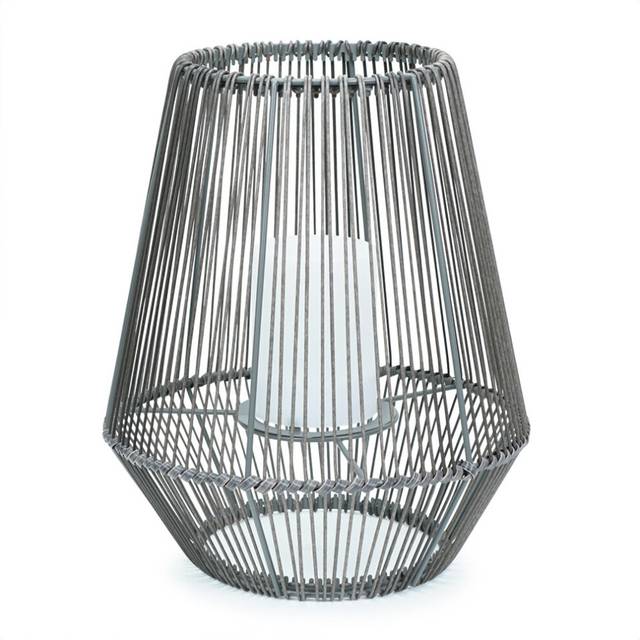 Solar Powered Outdoor Garden Natural Rattan Table Lamp