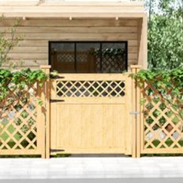 120CM Wide Wooden Garden Gate with Latch