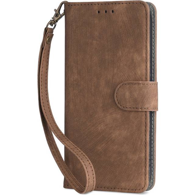 EIDERWOOD Motorola Moto G Play (2024) Läder Flip Fodral med Plånbok och Rem - Brun