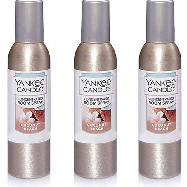Yankee Candle Concentrated Air Freshener Room Spray  Odor Eliminator for Home  Bathroom  Coconut Beach  1.5 Oz (Pack of 3)
