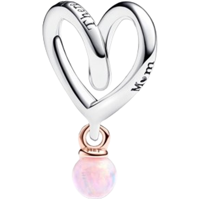 Pandora Charms Two-Tone Wrapped Heart Charm 783242C01