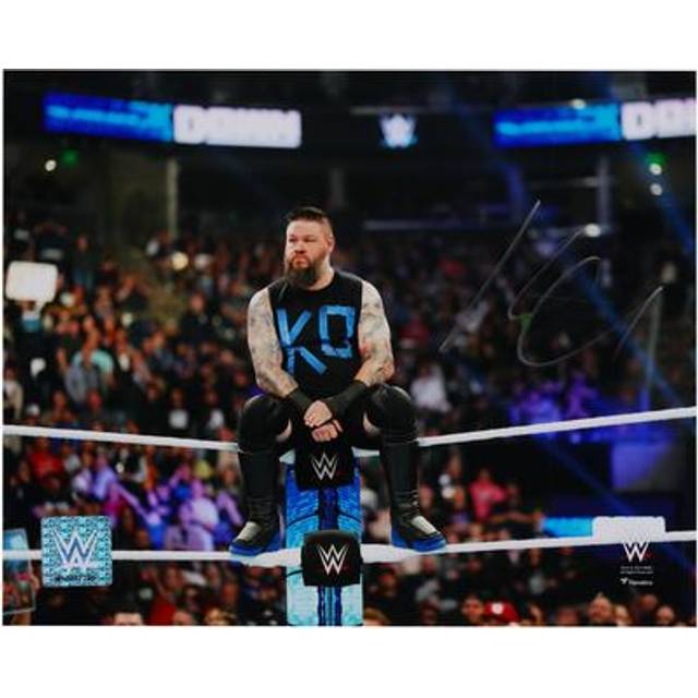 Kevin Owens WWE Autographed 8" x 10" Sitting on Turnbuckle Photograph
