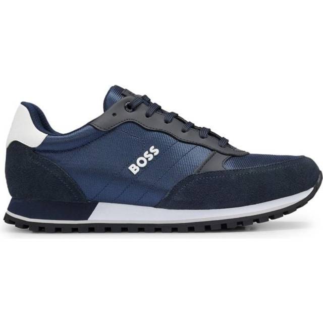 Boss Orange Mens Parkour Trainers - Blue & White Cotton - Size UK 12
