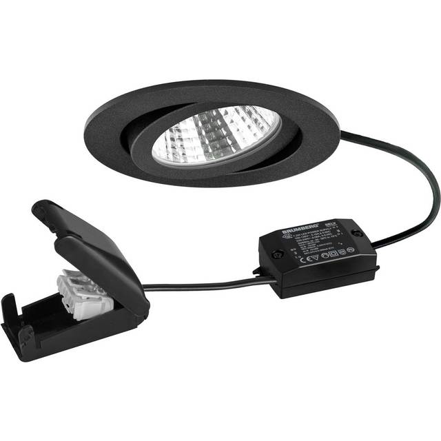 BRUMBERG BB03 LED infälld spotlight on/off anslutningsdosa matt svart
