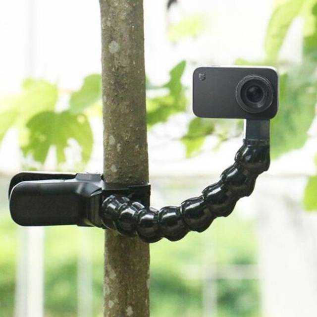 Universal Gooseneck Flexible Jaws Clamp Mount Clip Arm Monopod For Gopro Hero7 / 6 Yi Action Camera Black 2Pcs Other Camera & Photo Accs